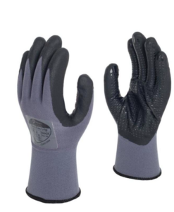Polyflex Grip 800GR grey nylon foamed nitrile dotted palm coated glove pair