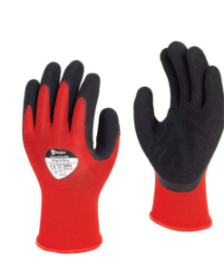 Grip It Dry 889 red nylon sponge latex palm coated glove pair
