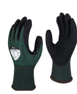 Polyco Dyflex DFN24 green black 24 gauge cut level F nitrile coated glove