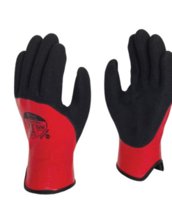 Grip It Wet GIW red and black dual latex coated water resistant glove pair