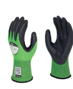 Polyco Polyflex Eco Cut PECT green black cut level F foamed nitrile palm coated glove
