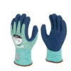 Polyflex Eco L PEL green recycled PET blue sandy latex palm coated glove pair